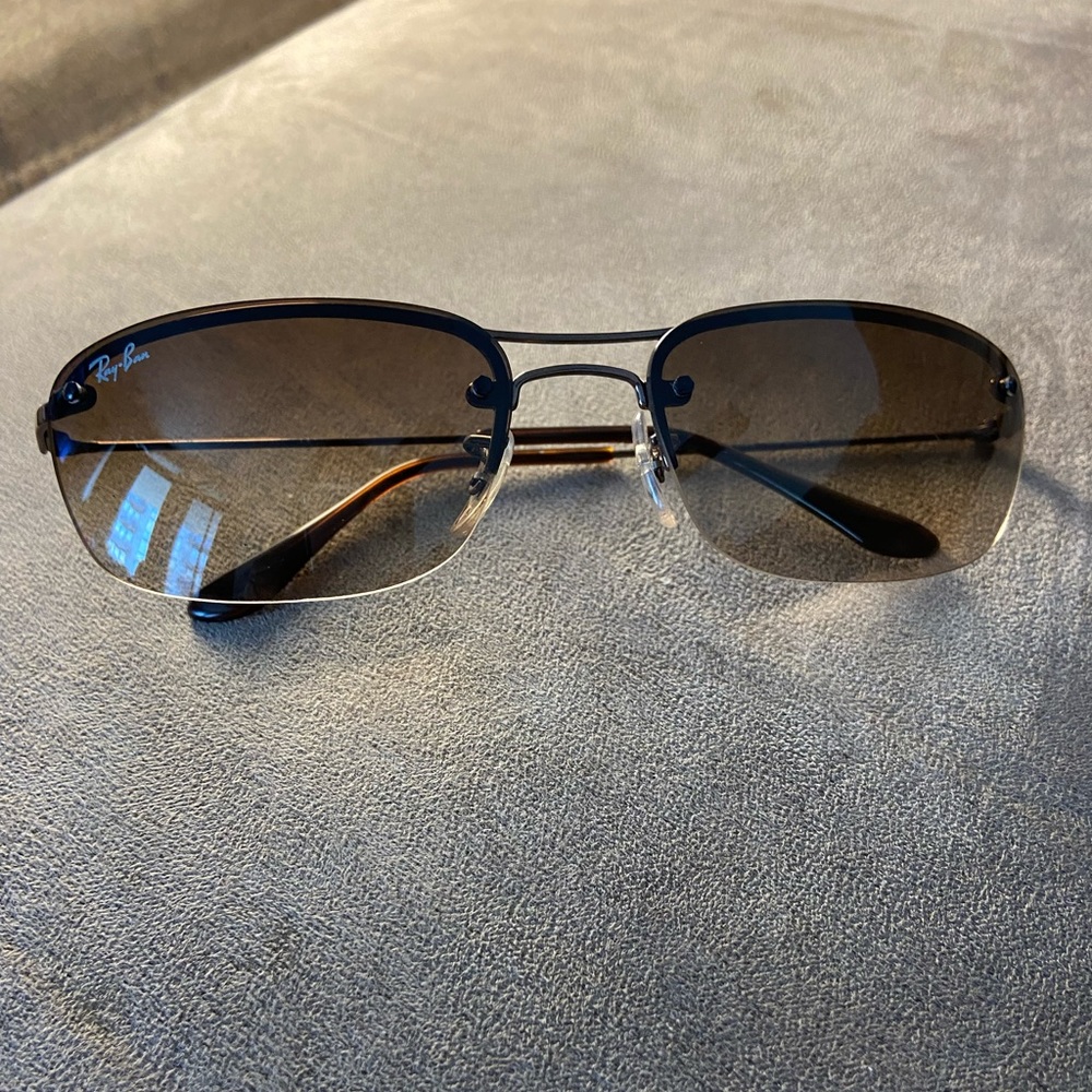 Authentic RAYBAN TOP SQUARE Brown Sunglasses